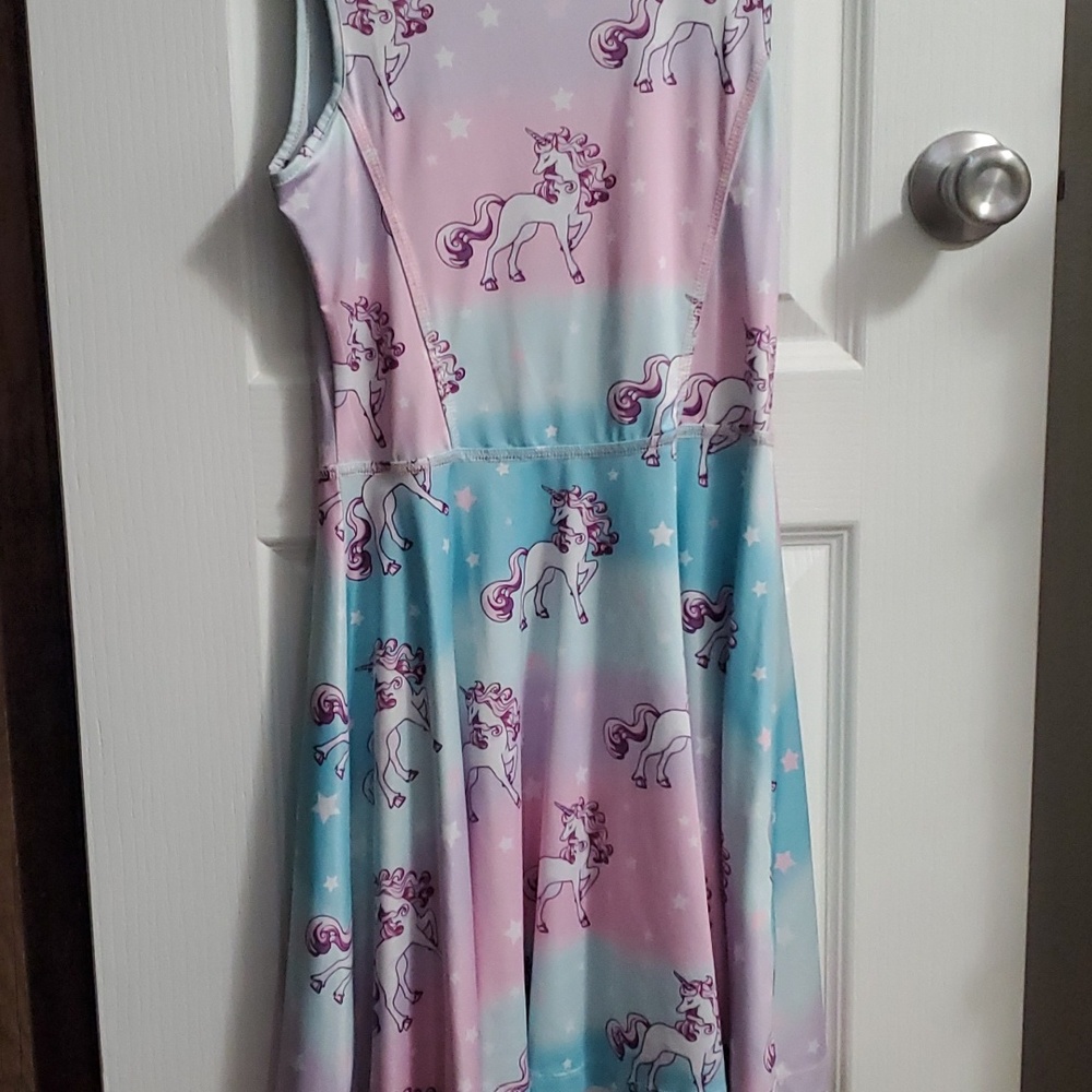 Unicorn dress, 10 to 11, jxstar, pink purple blue